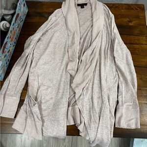 Donna Karan Dusty Blush Open-Front Draped Cardigan